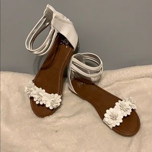 White sandals